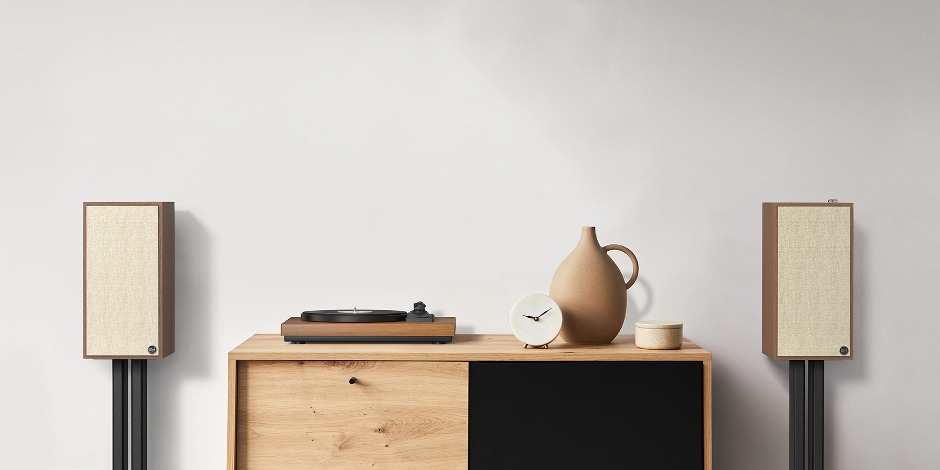 The Sevens Walnut Grilles On Cabinet Record Player 2000x1000